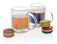 Deluxe glazen mok met regenboog finish - 330 ml