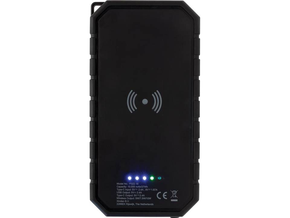 10.000 mAh Solar Powerbank with 10W Wireless Charging 1