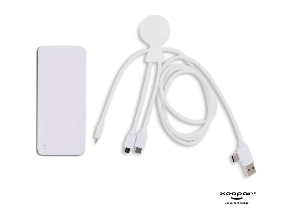 3199 | Xoopar Mr. Bio Powerbank and cable pack 7.000mAh 9
