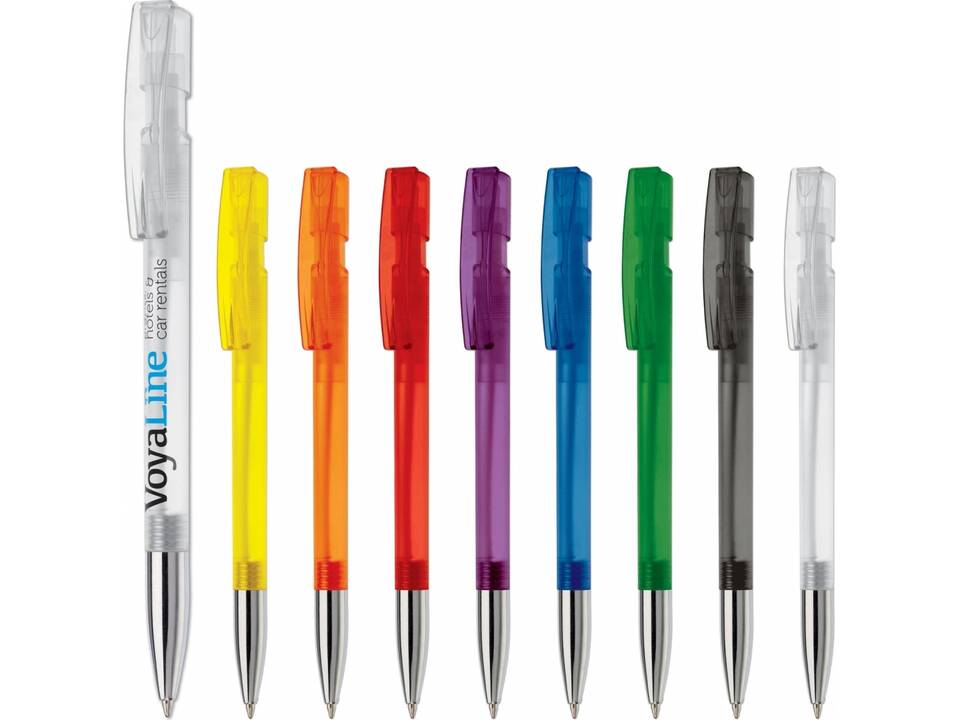 Nash ball pen metal tip transparent