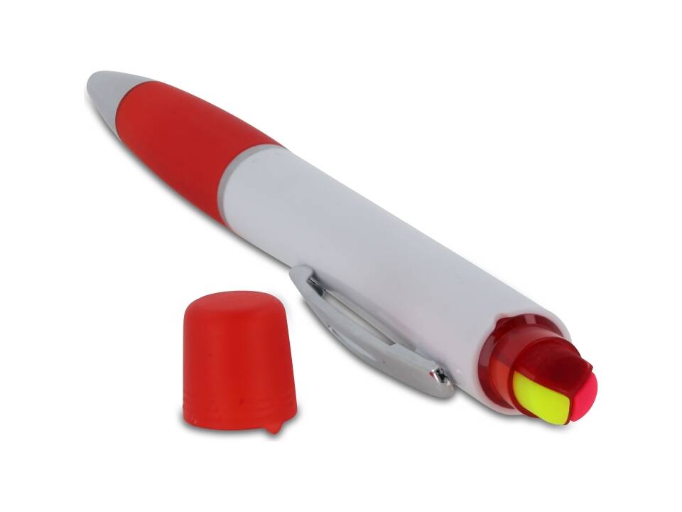 Ball pen Hawaii with tri-colour highlighter 10