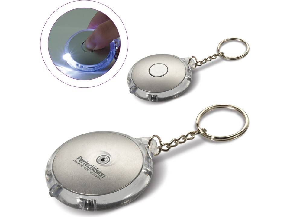 Keyring Round with Light 2