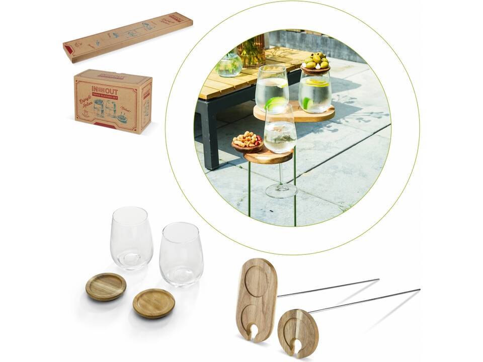 Garden set with 2 tapas glasses 1