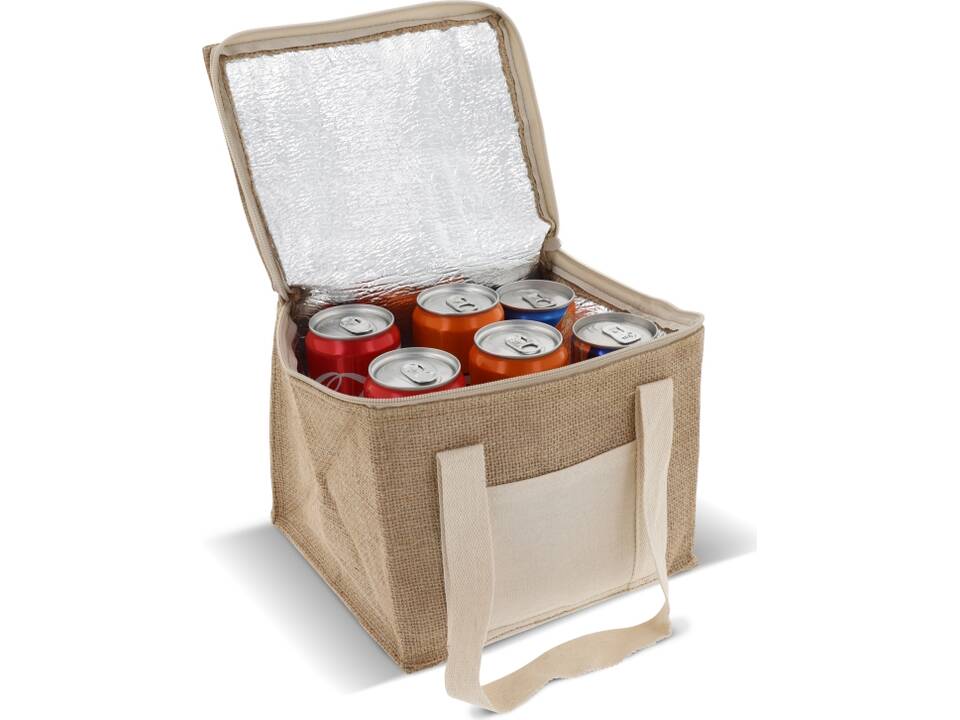 Cooler bag Jute square 22x18x18cm 4