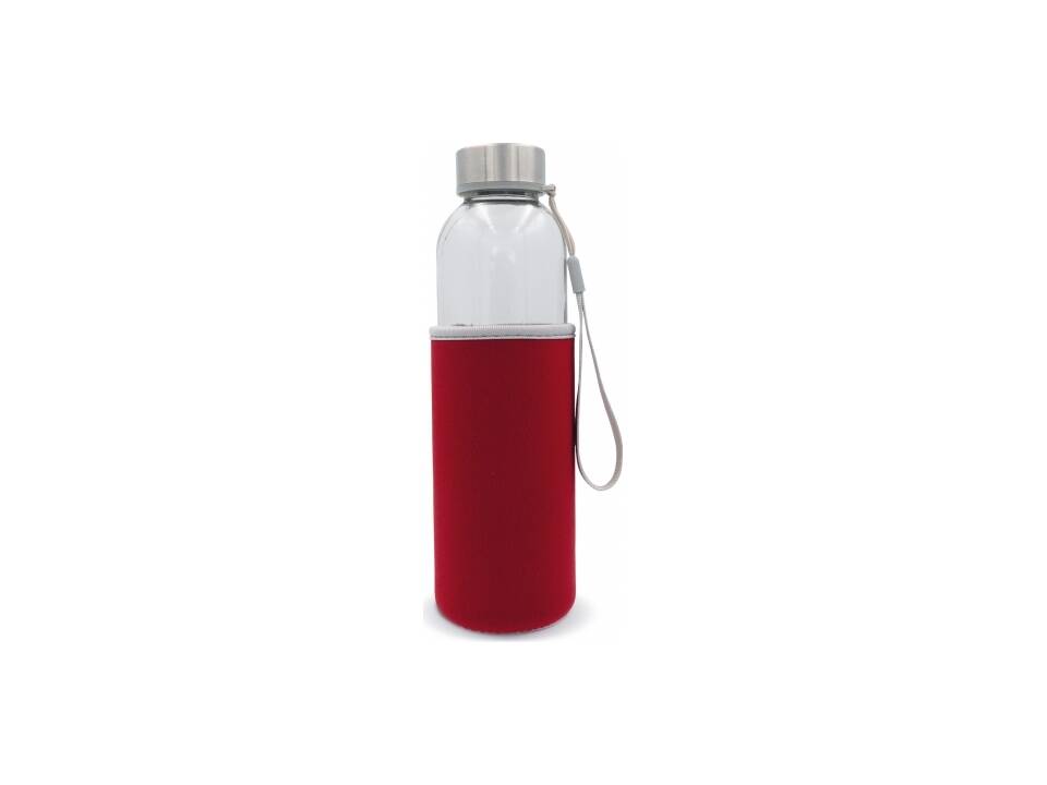 Water bottle glass with sleeve 500ml 4