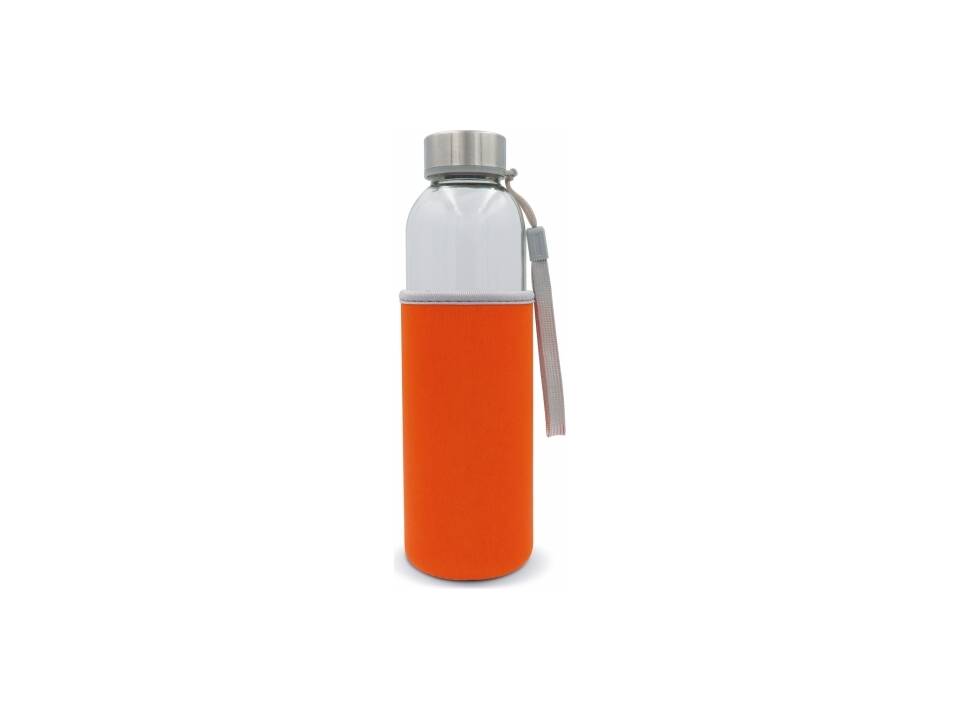 Water bottle glass with sleeve 500ml 5