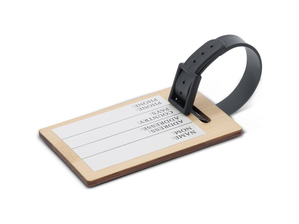 Luggage tag bamboo 1