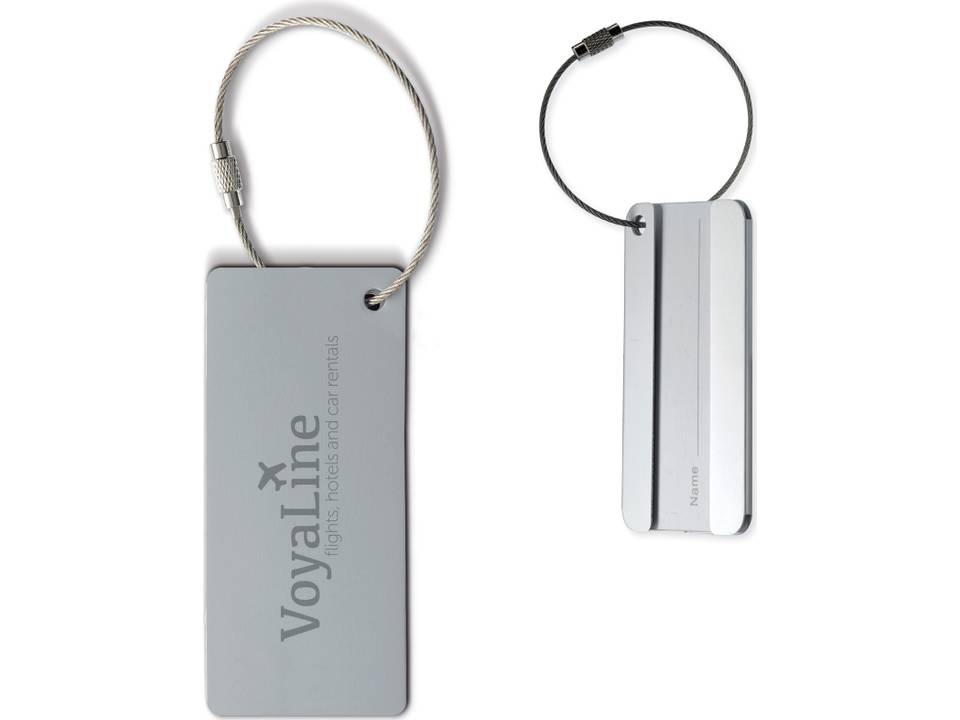 Alu Luggage Tag Rectangle 2