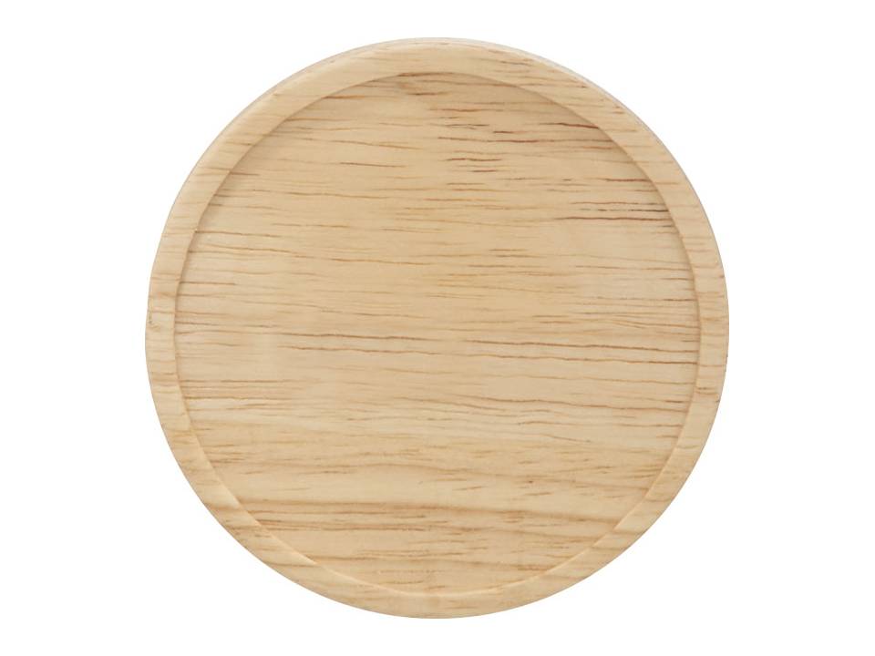 Hearth ceramic mug with wood lid/coaster 2