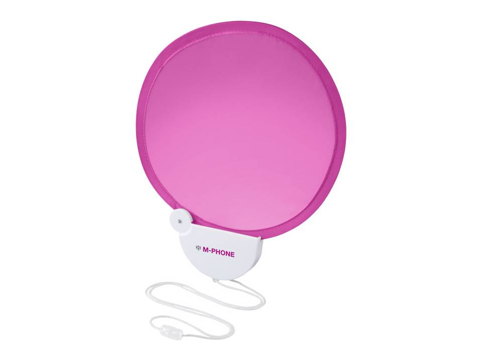 Breeze foldable hand fan with cord 24