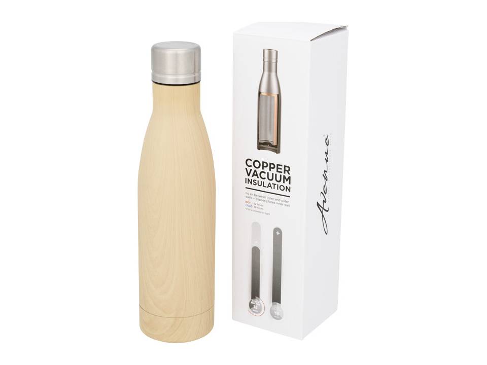 Vasa wood copper vacuum insulated bottle 3