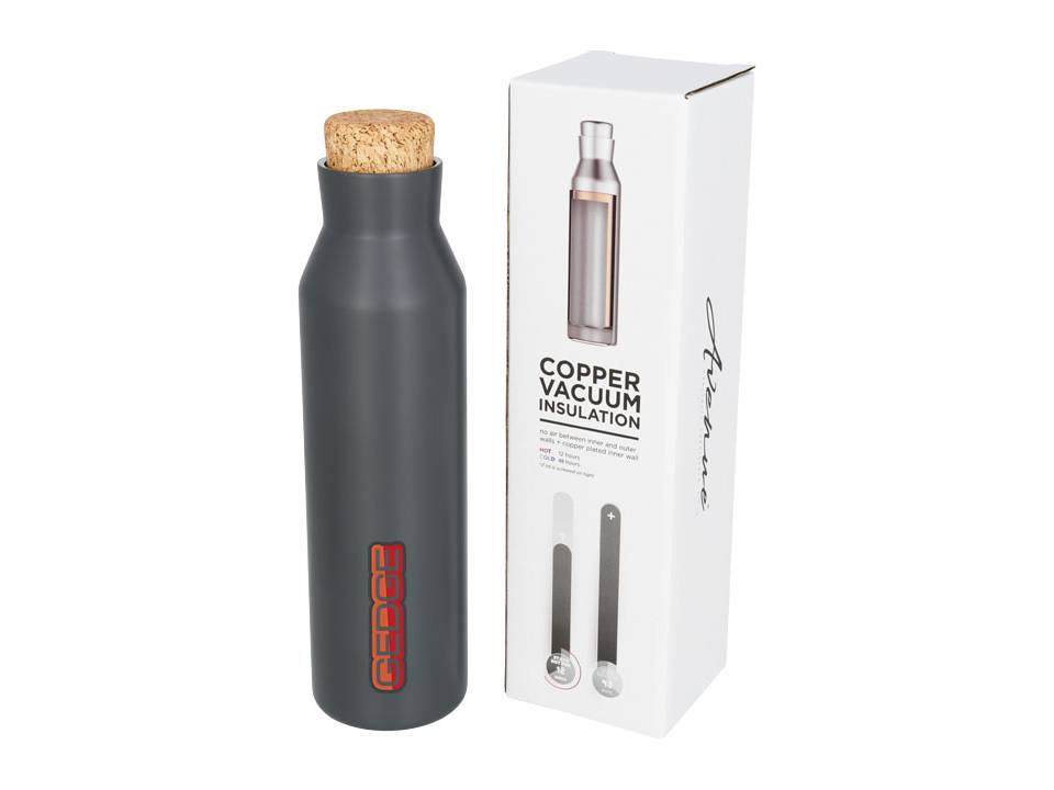 Norse copper vacuum insulated bottle with cork 13
