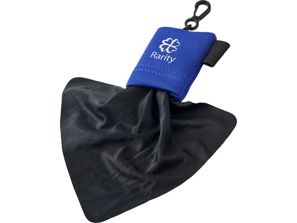 Clear microfiber cleaning cloth in pouch 14