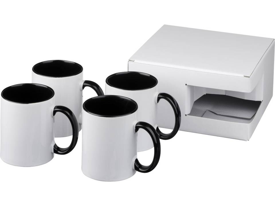 Ceramic sublimation mug 4-pieces gift set 4