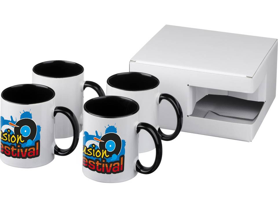 Ceramic sublimation mug 4-pieces gift set 5