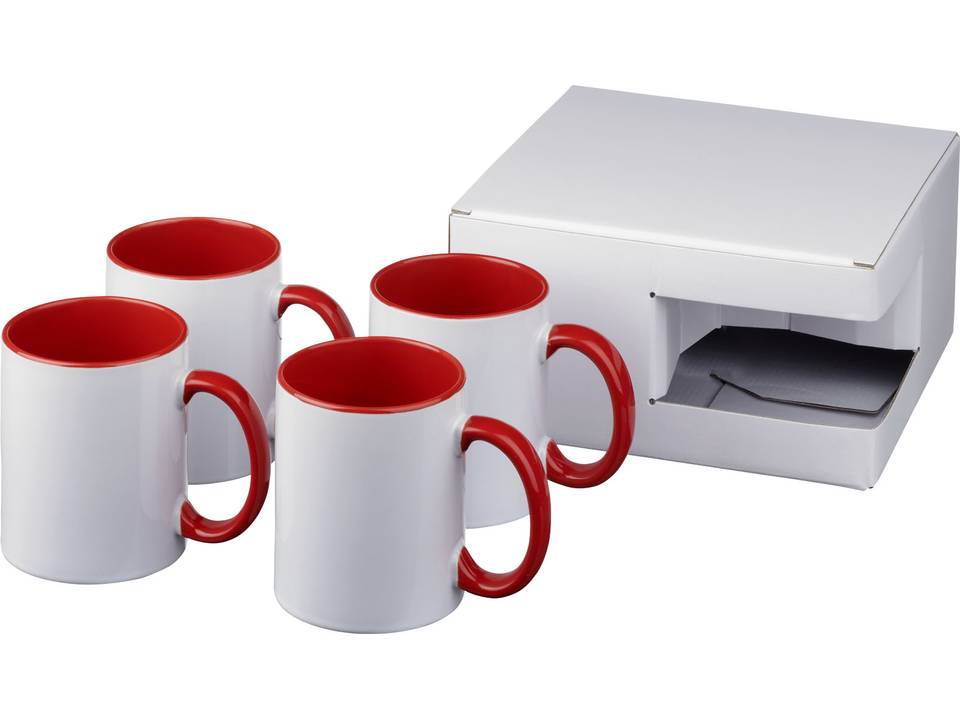 Ceramic sublimation mug 4-pieces gift set 14