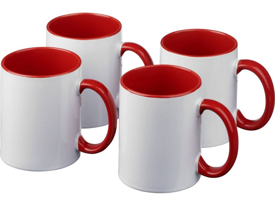 Ceramic sublimation mug 4-pieces gift set 18