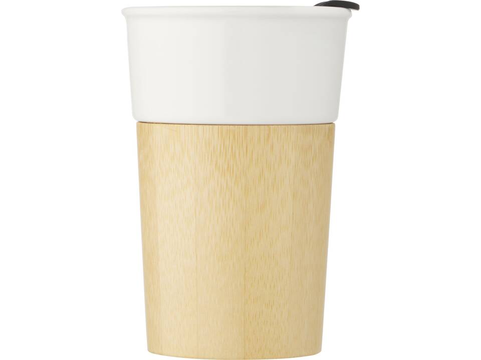 Pereira 320 ml porcelain mug with bamboo outer wall 4