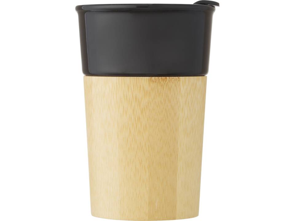 Pereira 320 ml porcelain mug with bamboo outer wall 12