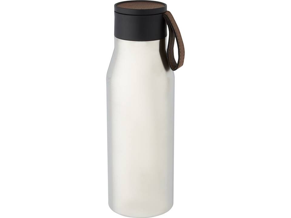 Ljungan 500 ml copper vacuum insulated stainless steel bottle with PU leather strap and lid 8