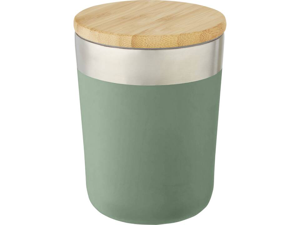 Lagan 300 ml copper vacuum insulated stainless steel tumbler with bamboo lid 23