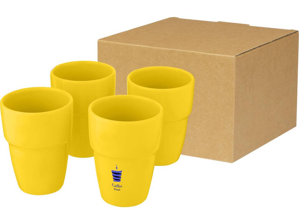 Staki 4-piece 280 ml stackable mug gift set 6
