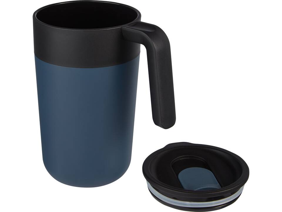 Nordia 400 ml double-wall recycled mug 10