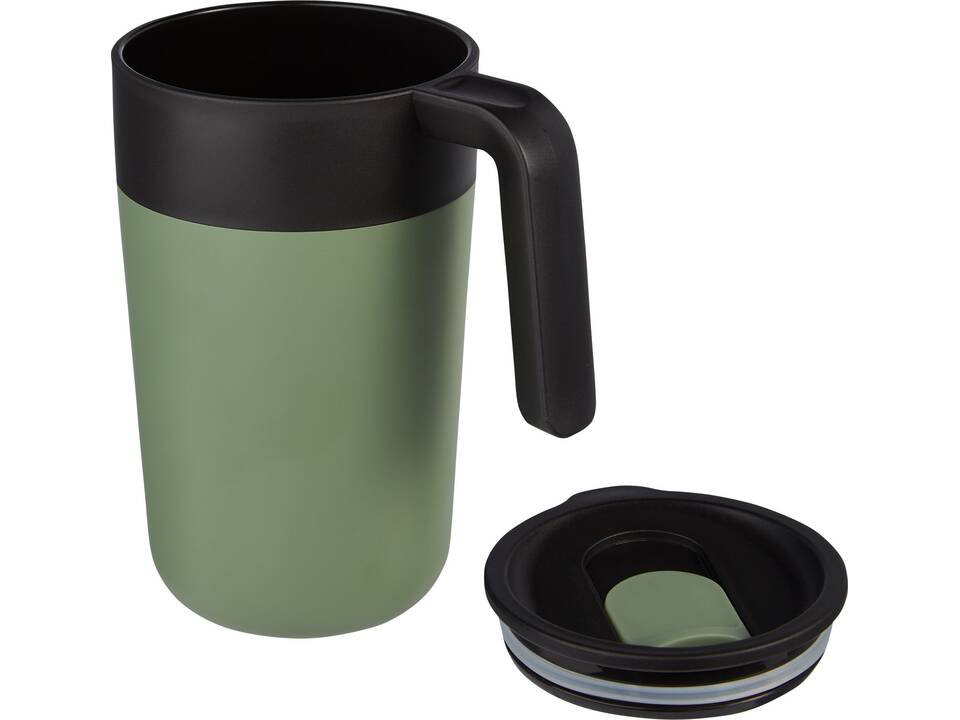Nordia 400 ml double-wall recycled mug 16