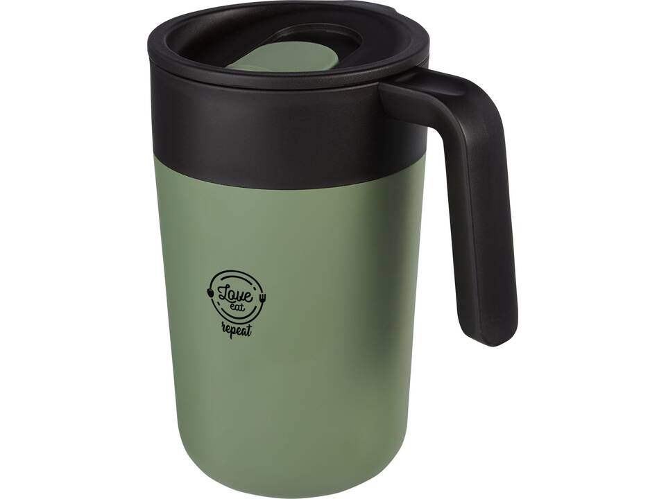 Nordia 400 ml double-wall recycled mug 13