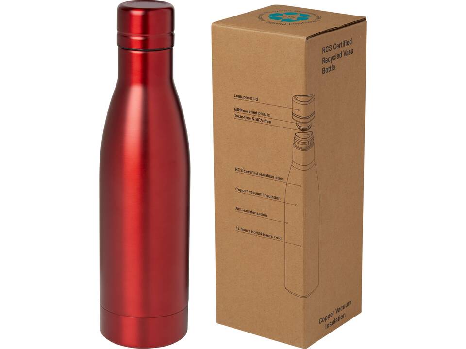 Vasa 500 ml RCS certified recycled stainless steel copper vacuum insulated bottle 26