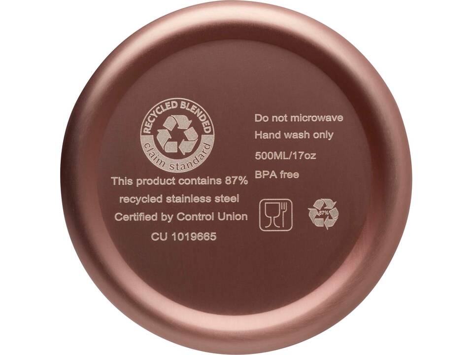 Vasa 500 ml RCS certified recycled stainless steel copper vacuum insulated bottle 10