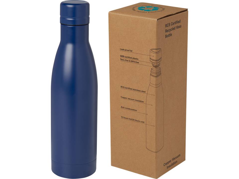 Vasa 500 ml RCS certified recycled stainless steel copper vacuum insulated bottle 32