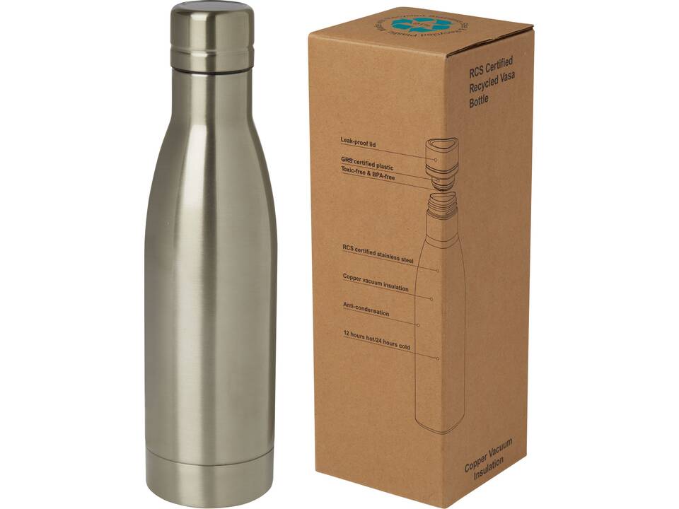 Vasa 500 ml RCS certified recycled stainless steel copper vacuum insulated bottle 44