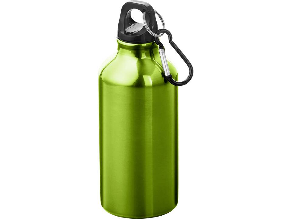 Oregon 400 ml RCS certified recycled aluminium water bottle with carabiner 12