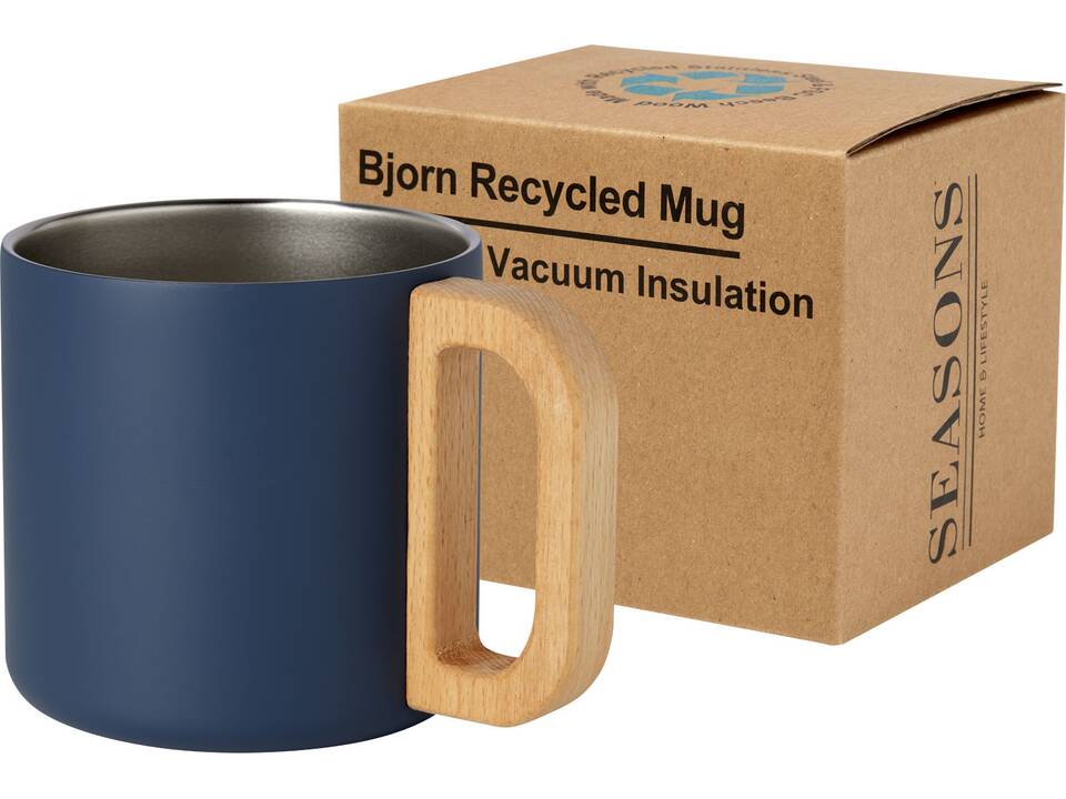 Bjorn 360 ml RCS certified recycled stainless steel mug with copper vacuum insulation 6