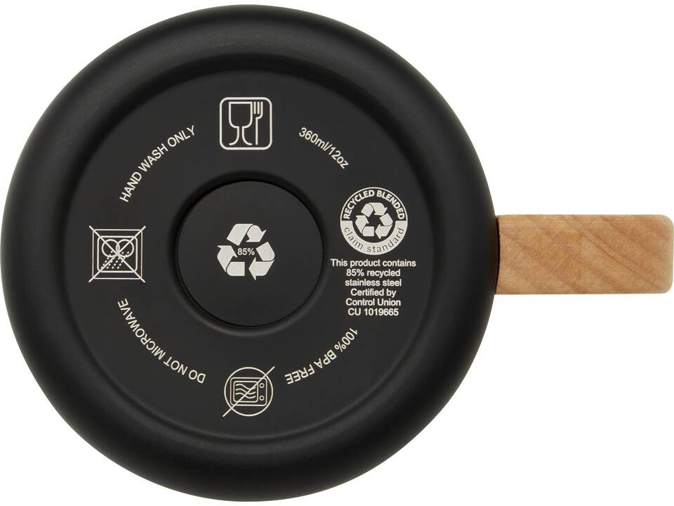 Bjorn 360 ml RCS certified recycled stainless steel mug with copper vacuum insulation 21