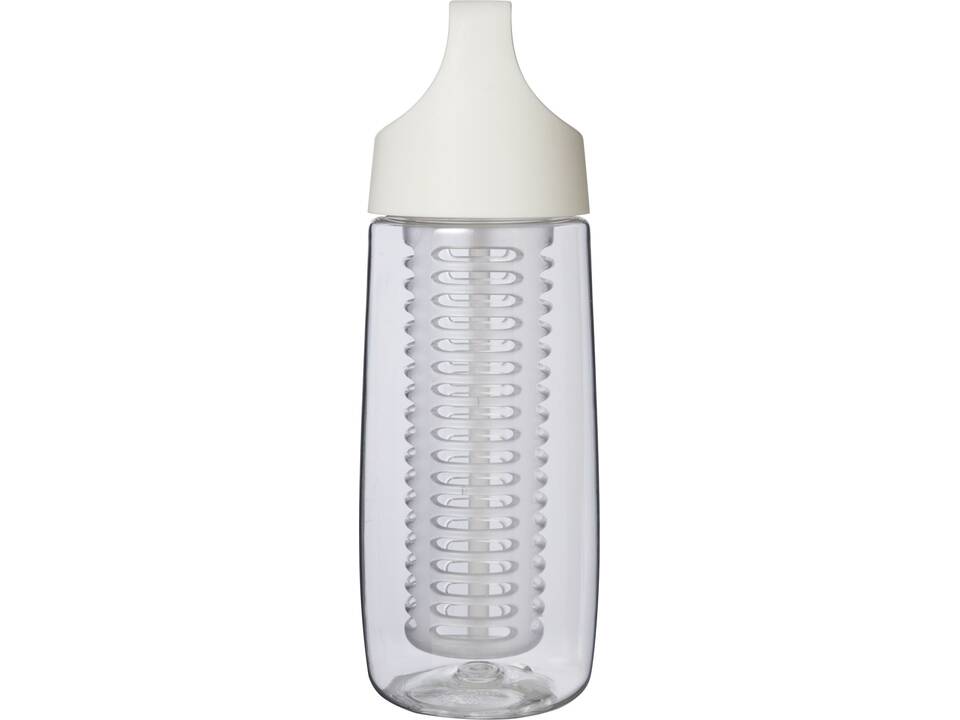 HydroFruit 700 ml recycled plastic sport bottle with flip lid and infuser 3