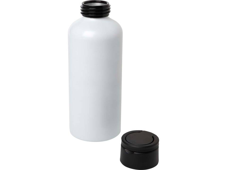 Trinity 600 ml RCS certified recycled aluminium water bottle with RPET lid 4