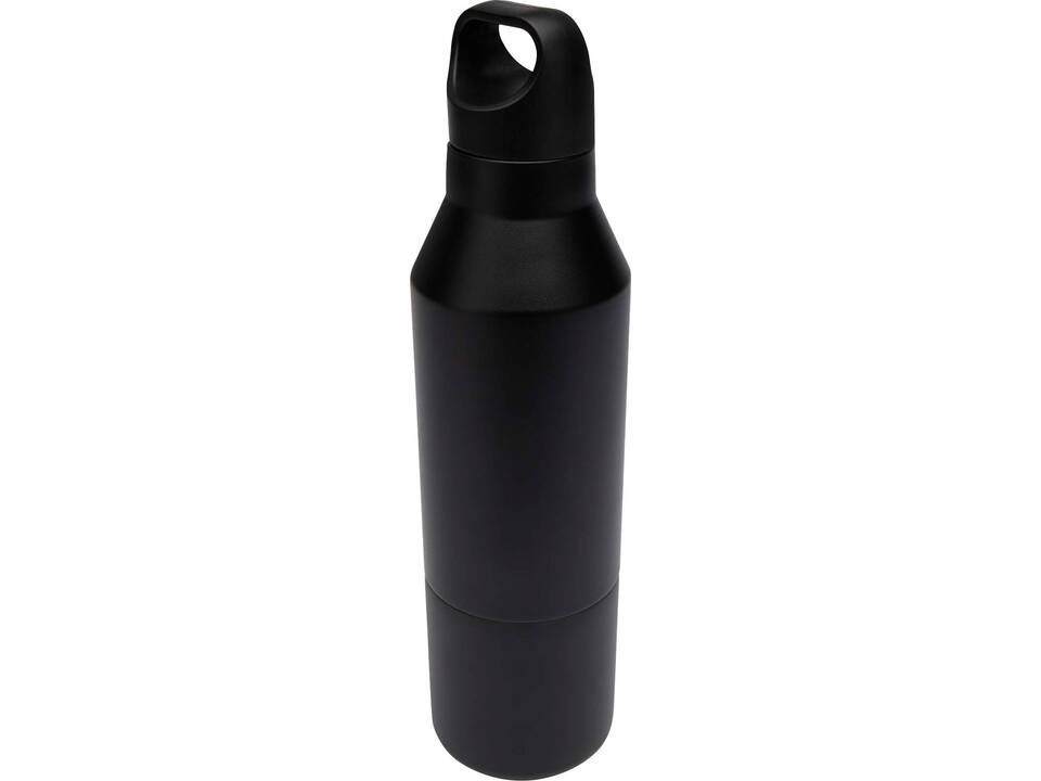 Odessy 600 ml RCS certified recycled stainless steel insulated bottle with 300 ml cup 7