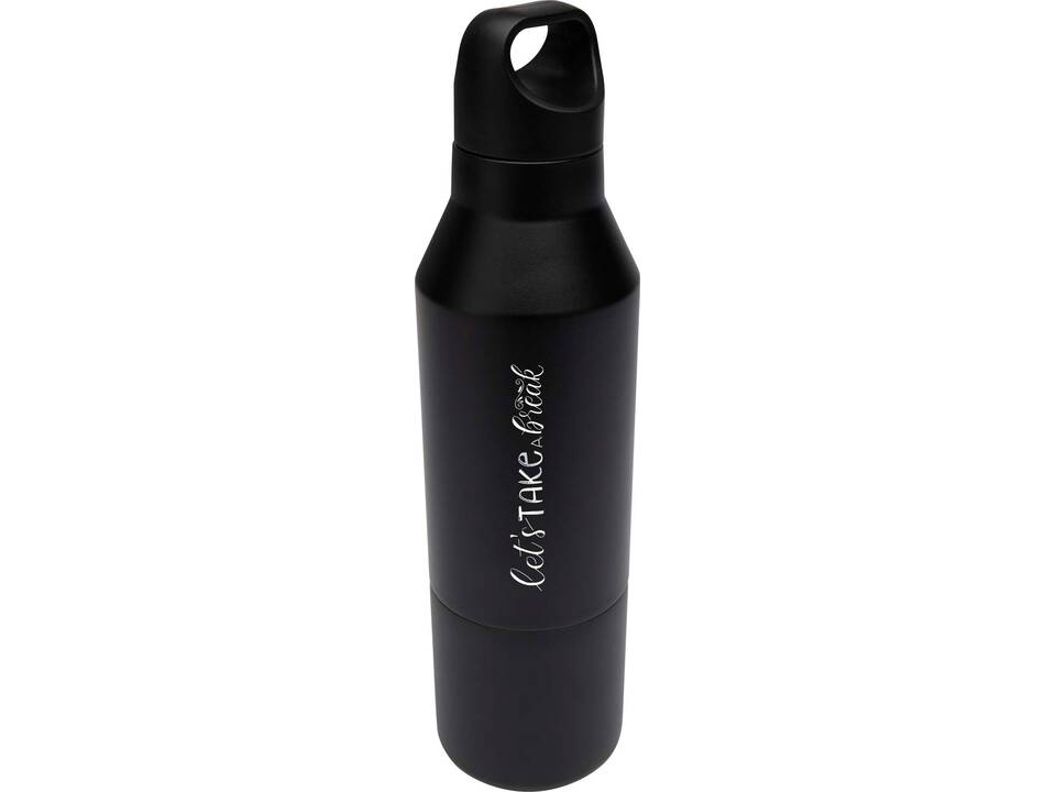 Odessy 600 ml RCS certified recycled stainless steel insulated bottle with 300 ml cup 8