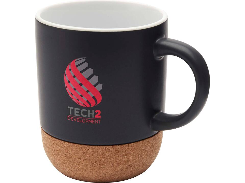 Billie 300 ml ceramic mug with cork details and matt finish 15
