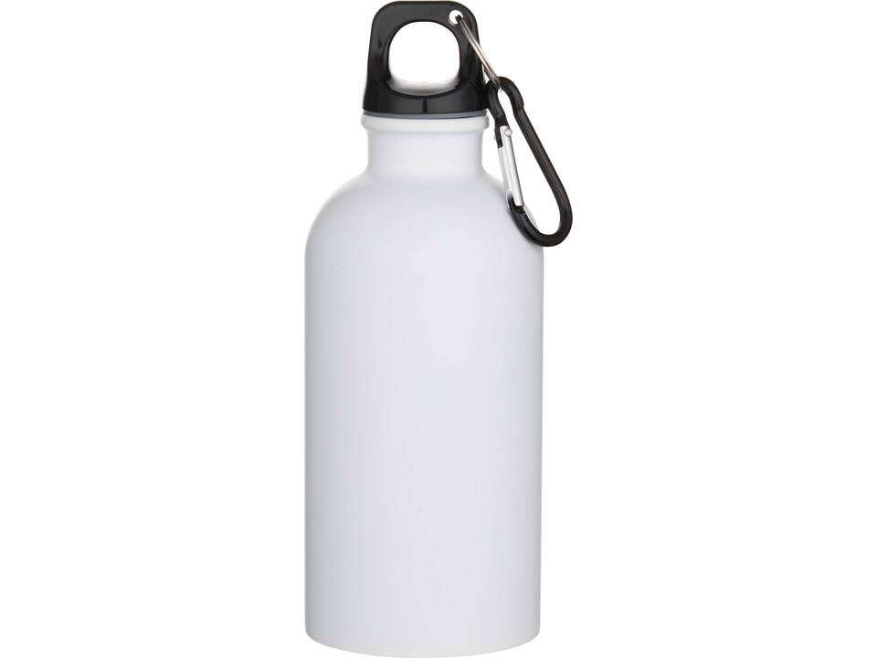 Oregon 400 ml matte RCS recycled single wall stainless steel water bottle with carabiner 10