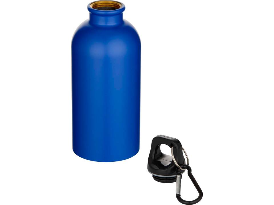 Oregon 400 ml matte RCS recycled single wall stainless steel water bottle with carabiner 5