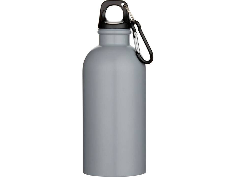 Oregon 400 ml matte RCS recycled single wall stainless steel water bottle with carabiner 8