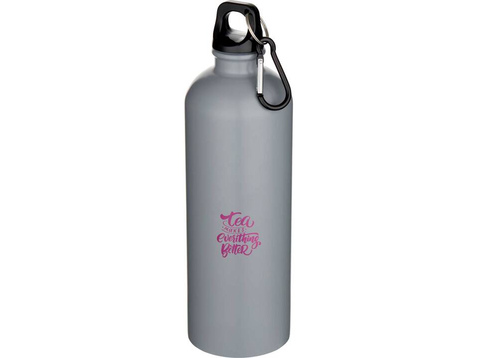 Oregon 750 ml matte RCS recycled single wall stainless steel water bottle with carabiner 9