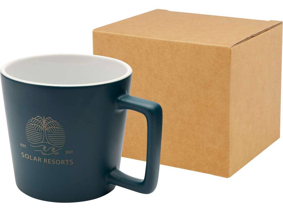 Cali 370 ml ceramic mug with matt finish 26
