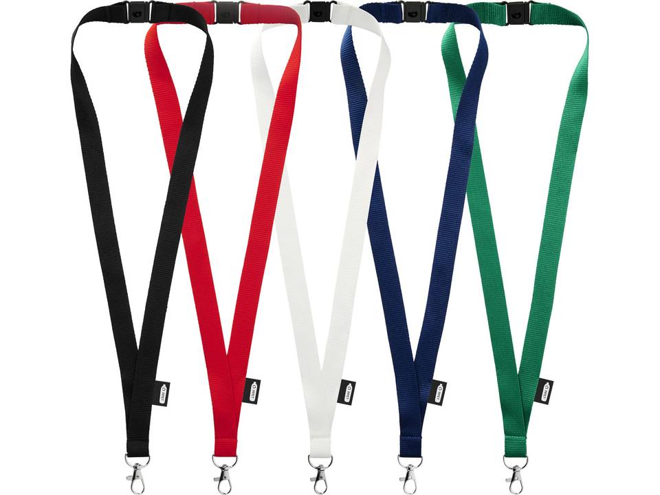 Tom recycled PET lanyard with breakaway closure 15