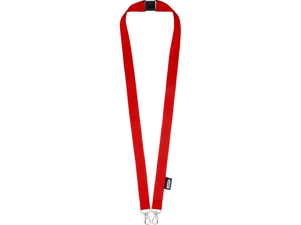 Adam recycled PET lanyard with two hooks 6