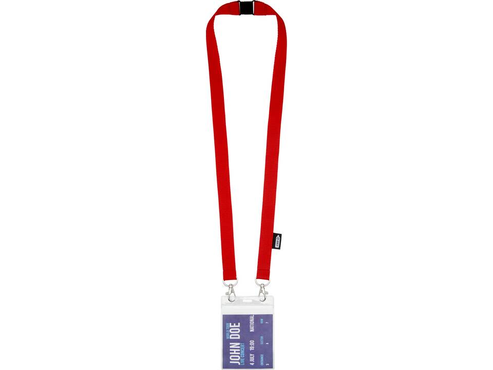 Adam recycled PET lanyard with two hooks 9
