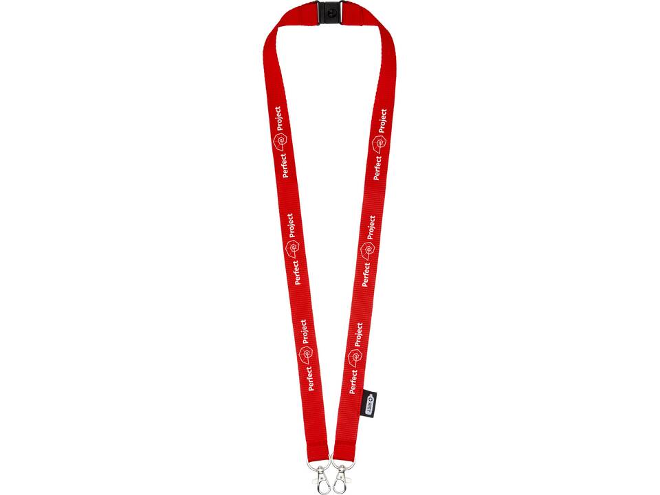 Adam recycled PET lanyard with two hooks 7